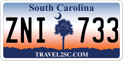 SC license plate ZNI733