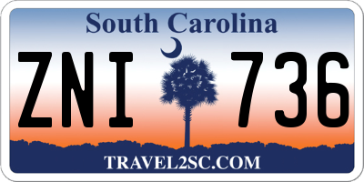 SC license plate ZNI736