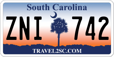 SC license plate ZNI742