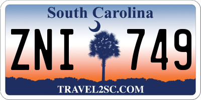 SC license plate ZNI749