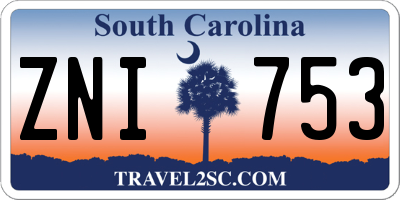 SC license plate ZNI753