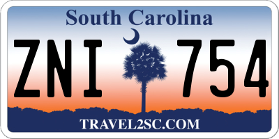 SC license plate ZNI754