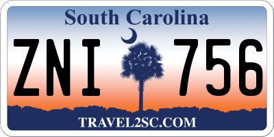 SC license plate ZNI756