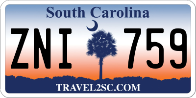 SC license plate ZNI759