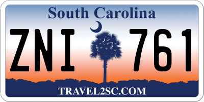 SC license plate ZNI761