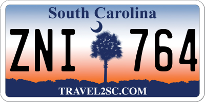 SC license plate ZNI764