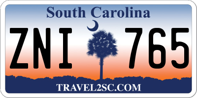 SC license plate ZNI765