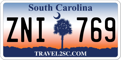 SC license plate ZNI769
