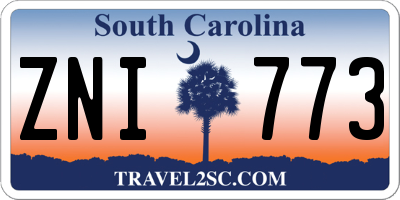 SC license plate ZNI773