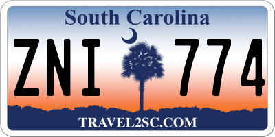 SC license plate ZNI774