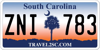SC license plate ZNI783