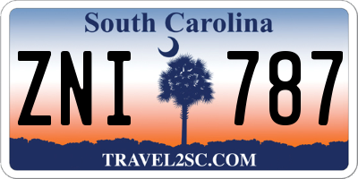 SC license plate ZNI787