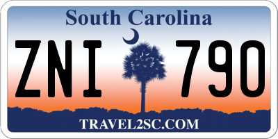 SC license plate ZNI790