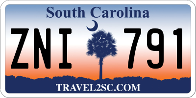 SC license plate ZNI791