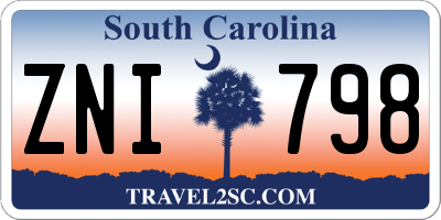 SC license plate ZNI798
