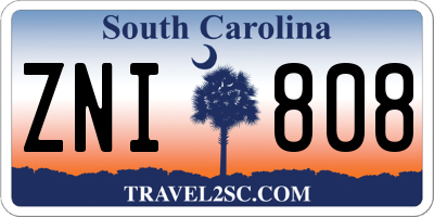 SC license plate ZNI808
