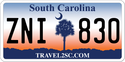 SC license plate ZNI830