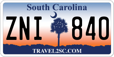 SC license plate ZNI840