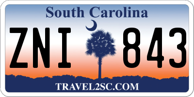 SC license plate ZNI843