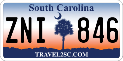 SC license plate ZNI846