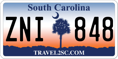 SC license plate ZNI848