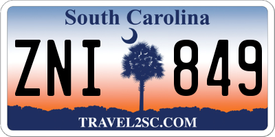 SC license plate ZNI849