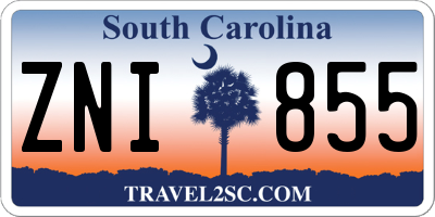 SC license plate ZNI855