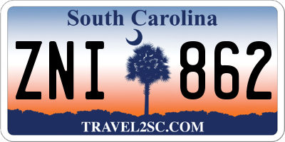 SC license plate ZNI862
