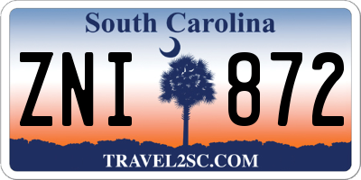 SC license plate ZNI872
