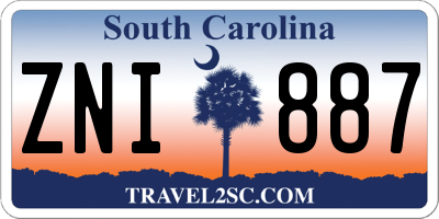 SC license plate ZNI887
