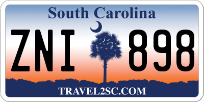 SC license plate ZNI898