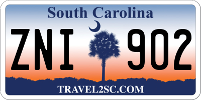SC license plate ZNI902
