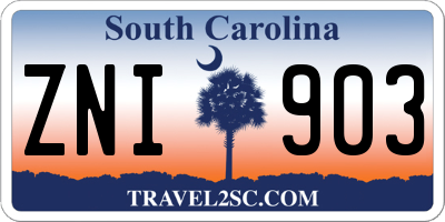 SC license plate ZNI903