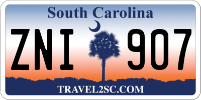 SC license plate ZNI907
