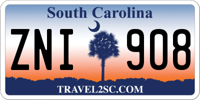 SC license plate ZNI908