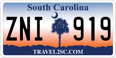 SC license plate ZNI919
