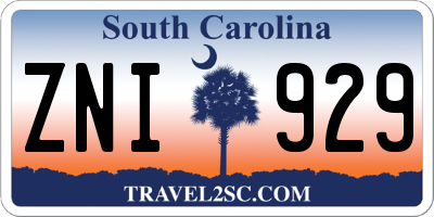 SC license plate ZNI929
