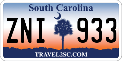 SC license plate ZNI933
