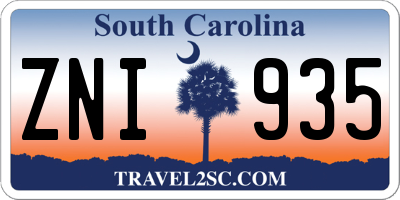 SC license plate ZNI935