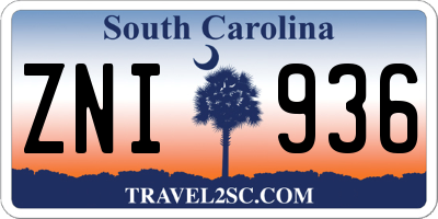 SC license plate ZNI936