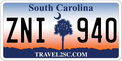 SC license plate ZNI940