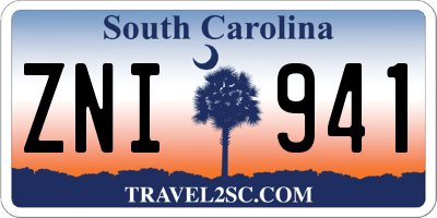 SC license plate ZNI941
