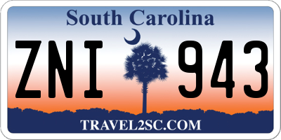 SC license plate ZNI943