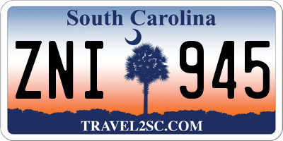 SC license plate ZNI945