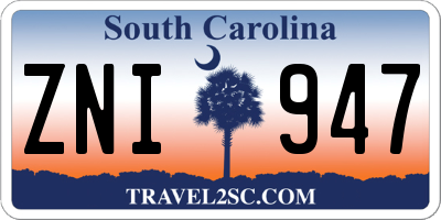 SC license plate ZNI947