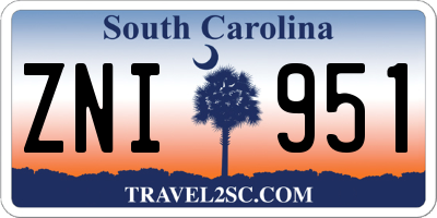 SC license plate ZNI951