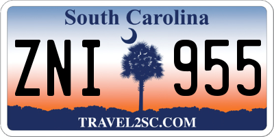 SC license plate ZNI955