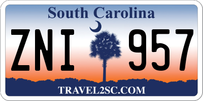 SC license plate ZNI957
