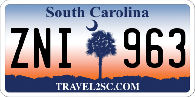 SC license plate ZNI963