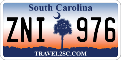 SC license plate ZNI976
